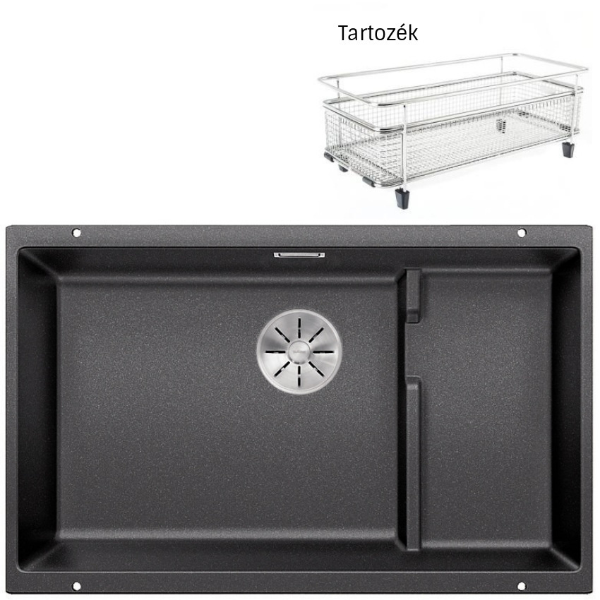 Blanco Subline 700-U Level antracit 523452 Silgranit mosogatótálca tartozék kosárral