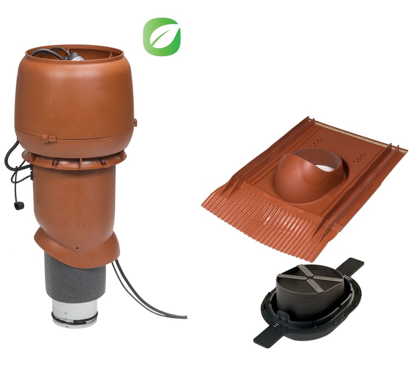 Vilpe 1002 ECO téglavörös tetőventilátor szett 5 év magyar garanciával