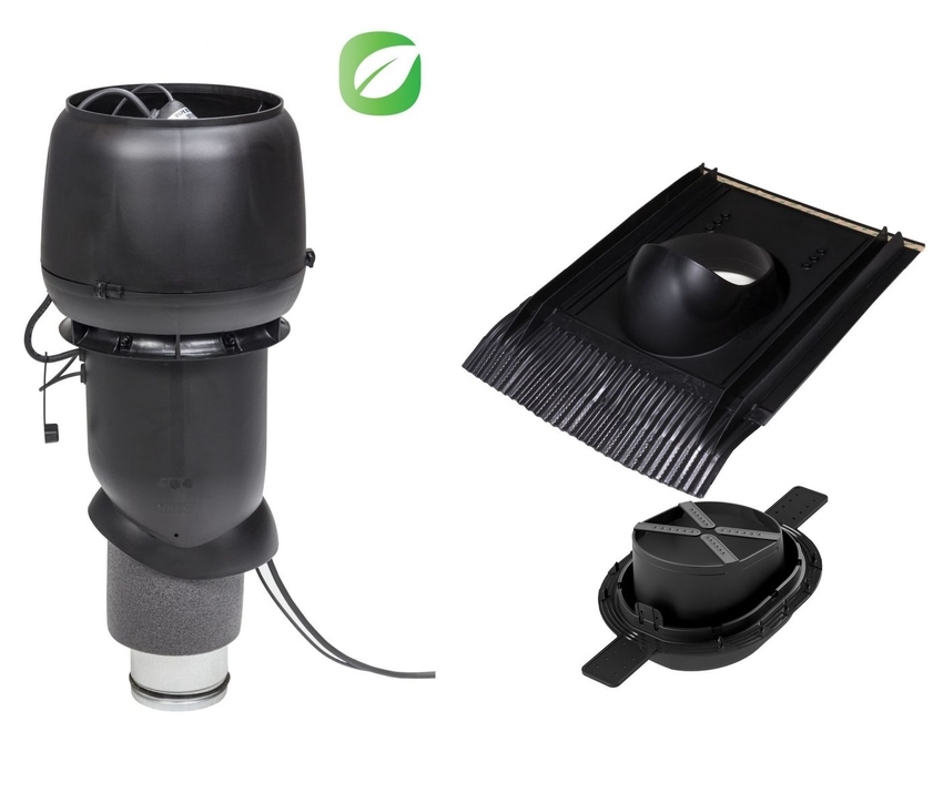 Vilpe 1002 ECO fekete tetőventilátor szett 5 év magyar garanciával
