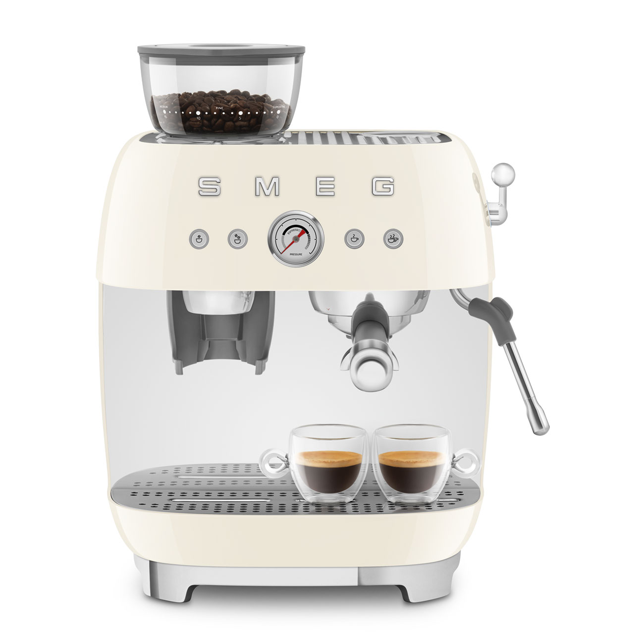 Smeg EGF03CREU bézs őrlővel kombinált espresso kávéfőző