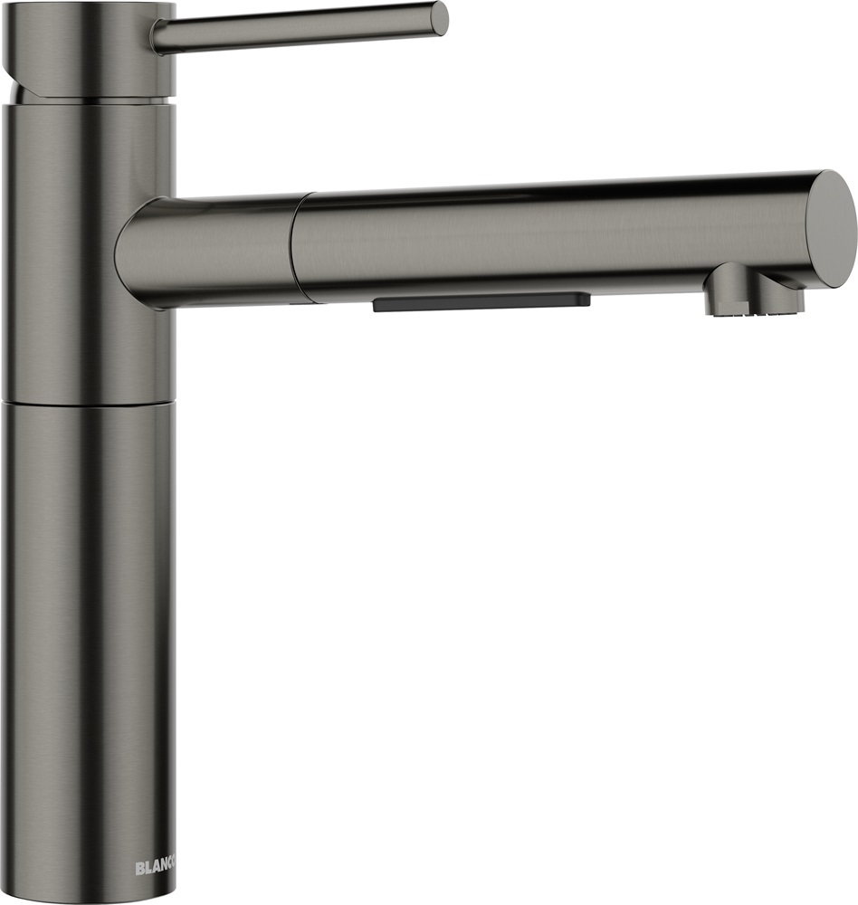 Alta-S II satin dark steel 527555 kihúzható zuhanyfejes csaptelep