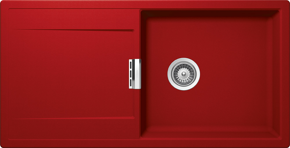 Schock Mono D-100L Rouge/piros Cristadur gránit mosogatótálca