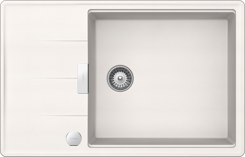 Schock Tia D-100LS Polaris/hófehér Cristadur gránit mosogatótálca