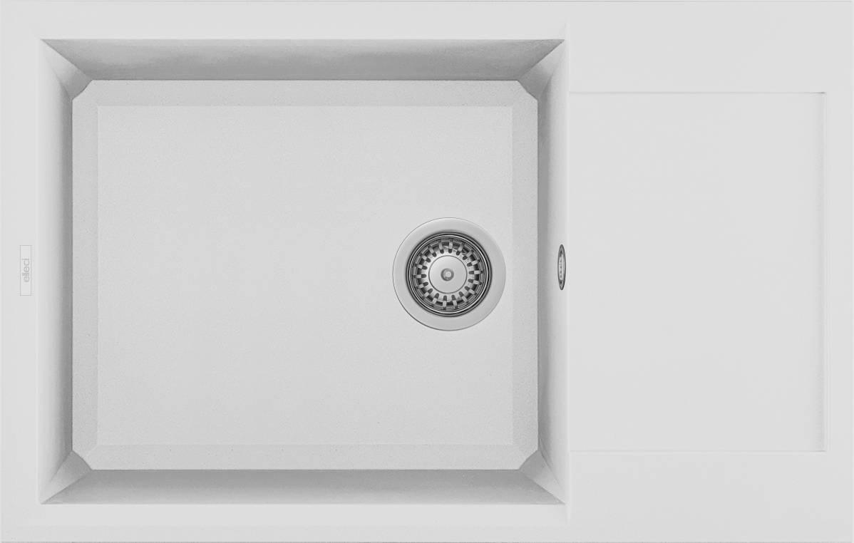 Elleci Easy 310 G68 Bianco granitek mosogatótálca