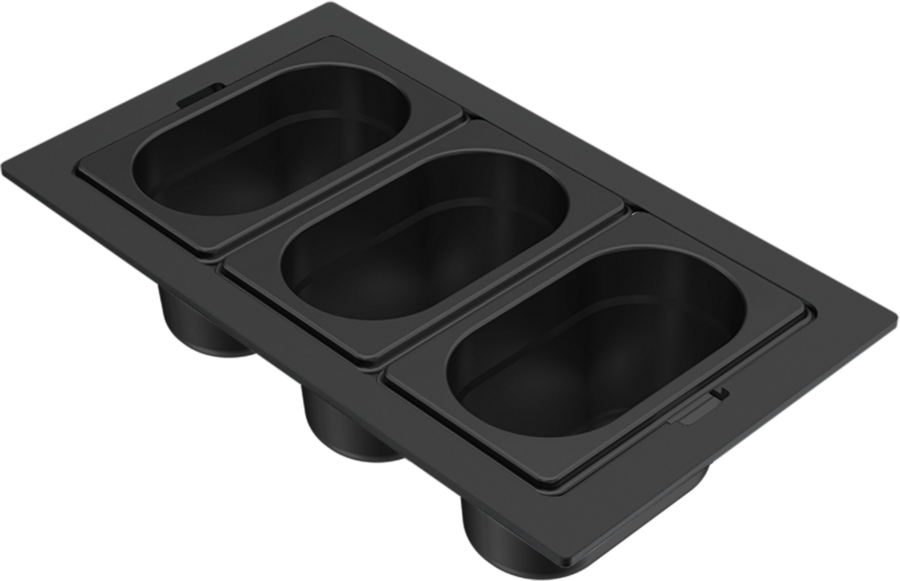 Elleci KF013100BK fekete Gourmet szett 1/9 Sintesi mosogatótálcához