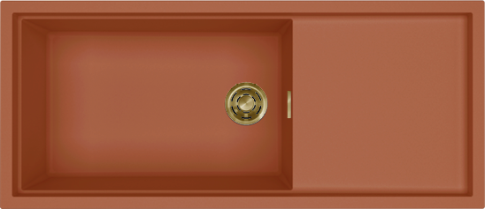 Elleci Sintesi 510 K83 Cavern Clay arany szűrőkosárral keratek plus mosogatótálca