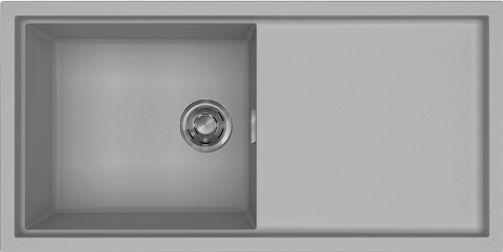 Elleci Sintesi 480 K97 Light Grey inox szűrőkosárral keratek plus mosogatótálca