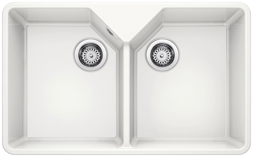 Blanco Villae Double Farmhouse fényes fehér 525164 PPlus kerámia mosogatótálca