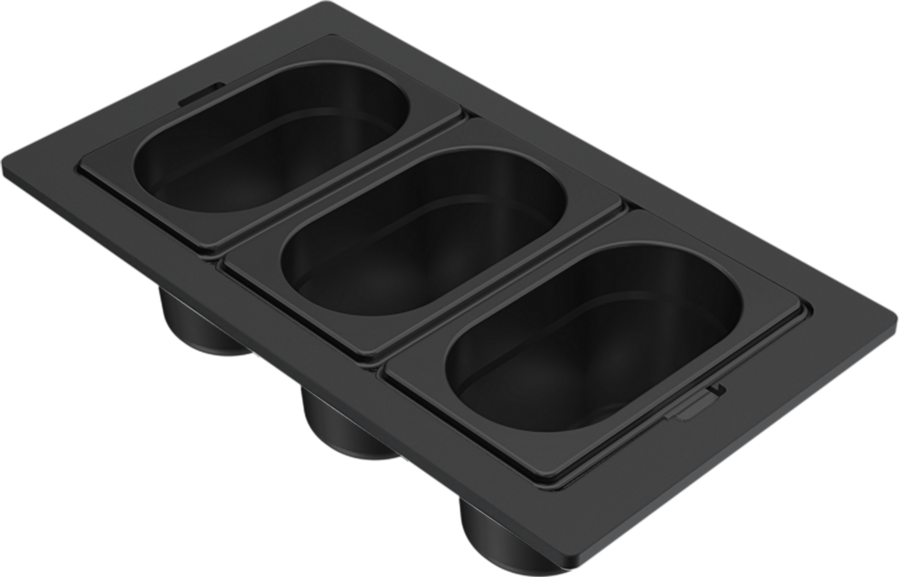 Elleci KF033100BK fekete Gourmet szett 1/9 Best mosogatótálcához