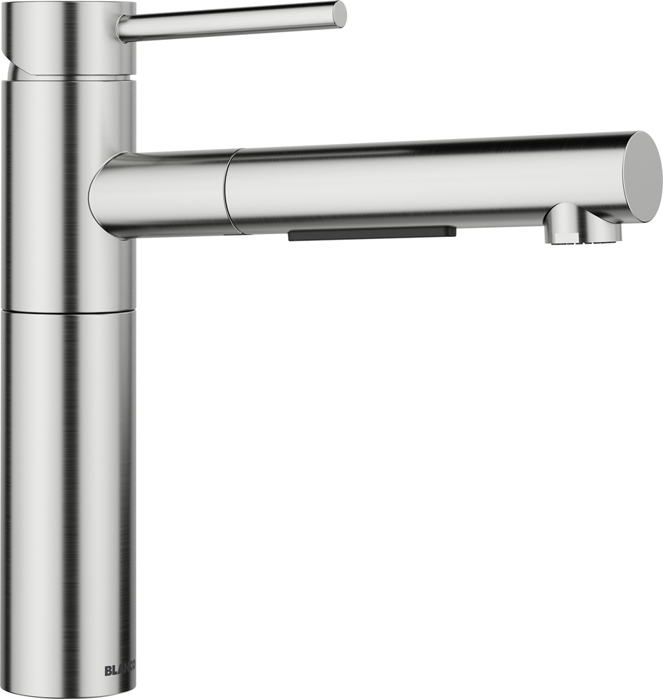Alta-S II PVD steel 527544 kihúzható zuhanyfejes csaptelep
