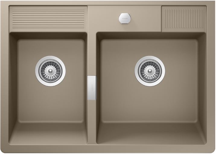 Schock Kallio M-175 Twilight/taupe szürke Cristadur Green Line gránit mosogatótálca