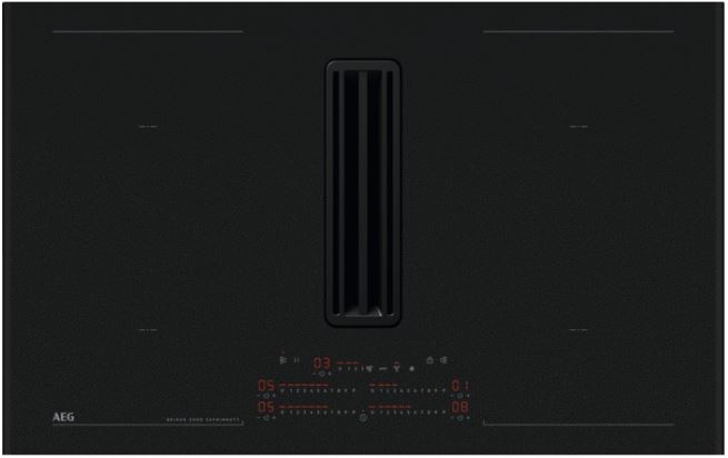 AEG NCP84C01AZ Beépíthető indukciós főzőlap beépített páraelszívóval, SaphirMatt® üvegfelület, Bridge, 83 cm